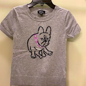 Girls, large gray sweater shirt